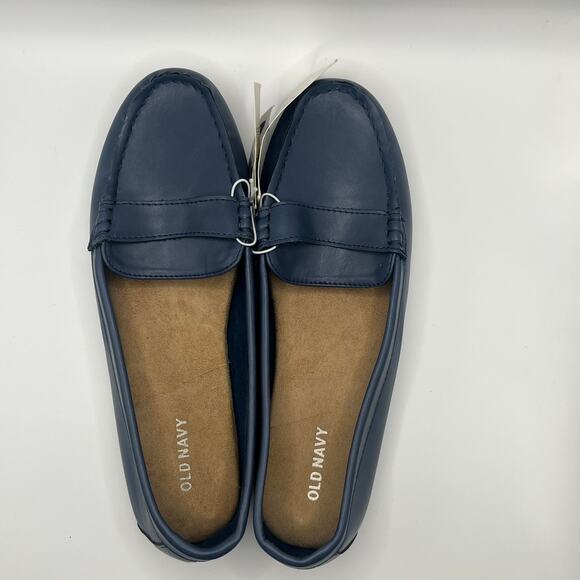 Old Navy Women’s Faux Leather Loafers – Bundle Mustard Yellow & Navy Blue Size 8 - Picture 10 of 10